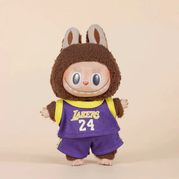 POP MART Labubu Clothes Basketball Outfit for Labubu Figures - Retro Basketball Clothes Set (Doll Not Included)