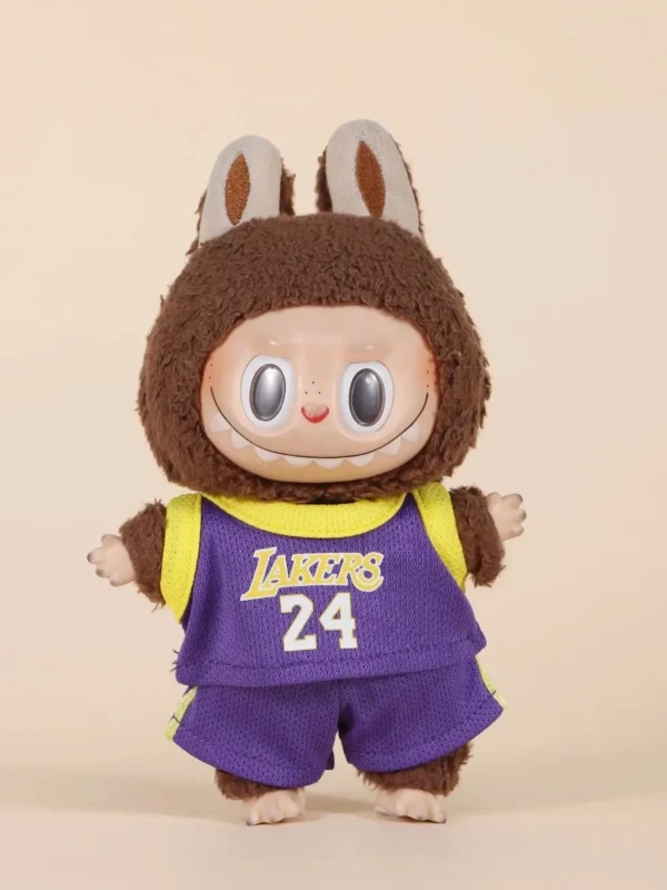 POP MART Labubu Clothes Basketball Outfit for Labubu Figures - Retro Basketball Clothes Set (Doll Not Included)