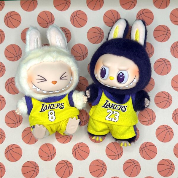POP MART Labubu Clothes Basketball Outfit for Labubu Figures - Retro Basketball Clothes Set (Doll Not Included)