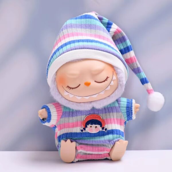 POP MART Labubu Rainbow Outfit for Labubu Figures – Colorful Rainbow Clothes Set (Doll Not Included)