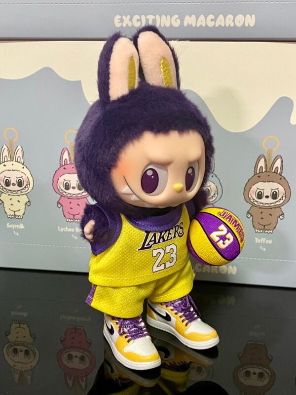 POP MART Labubu Clothes Basketball Outfit for Labubu Figures - Retro Basketball Clothes Set (Doll Not Included)